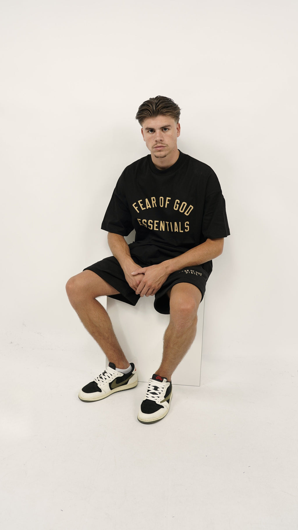 Fear of God Essentials FW24 Black Yellow Summer Set