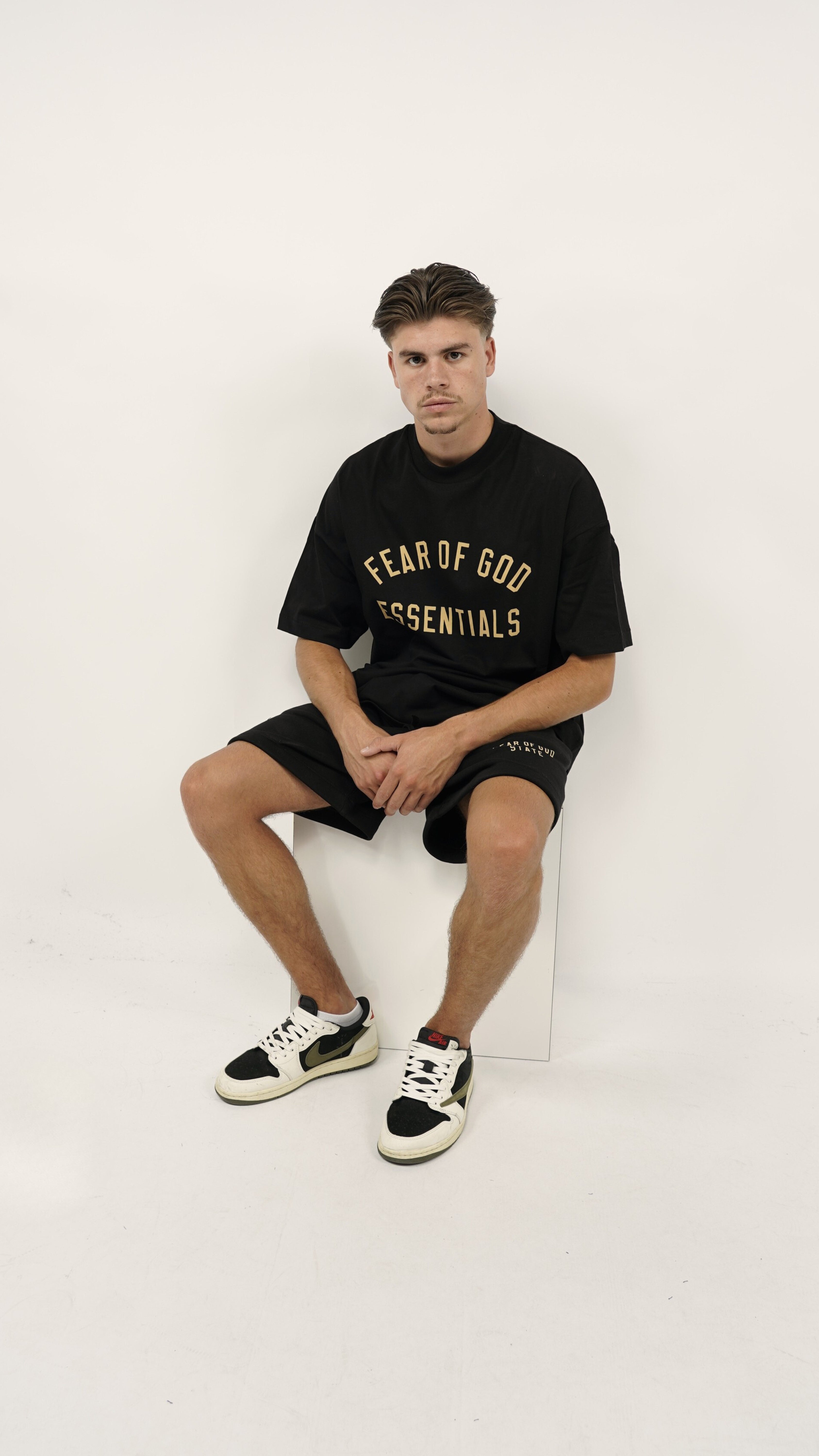 Fear of God Essentials FW24 Black Yellow Summer Set
