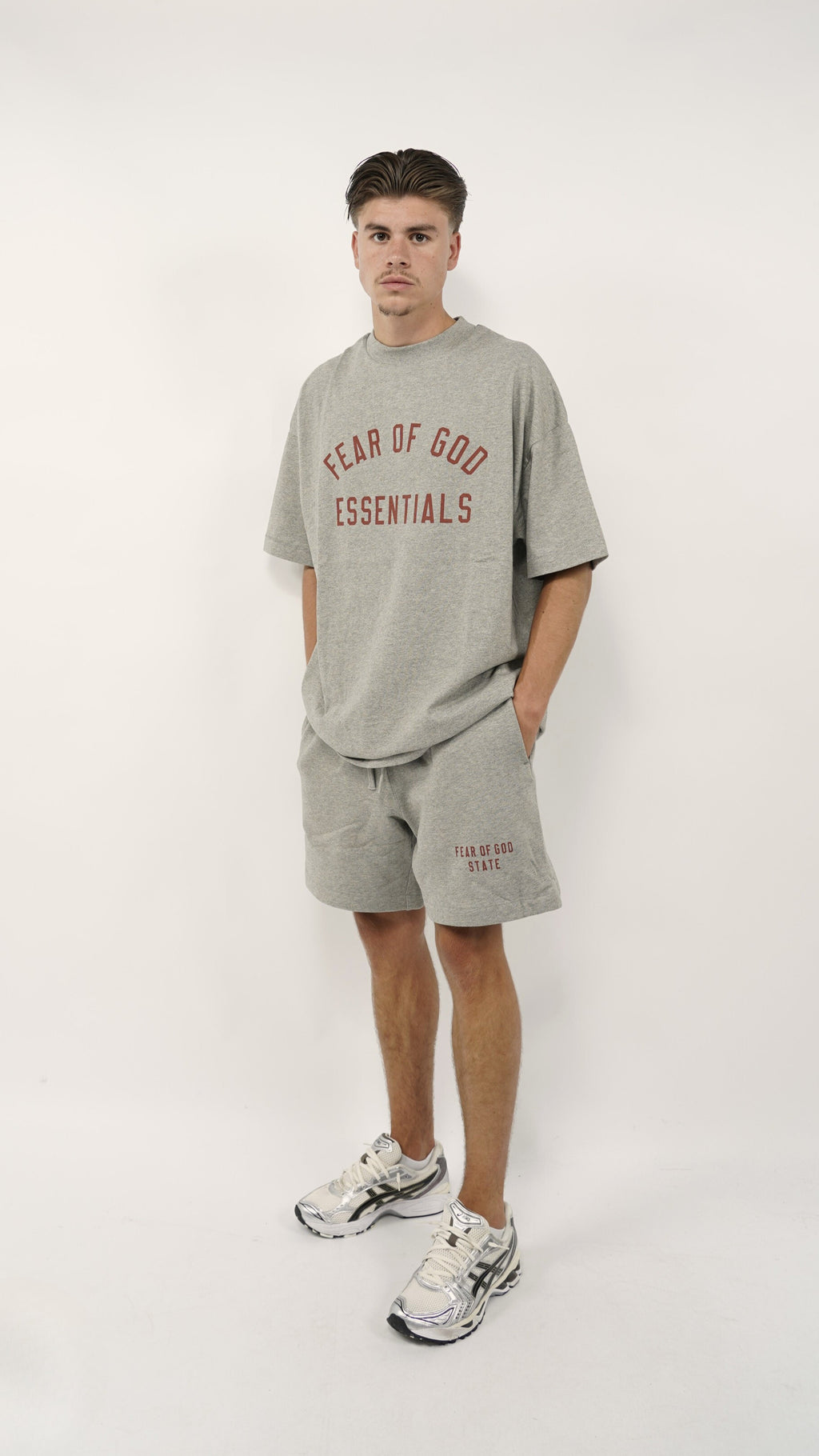 Fear of God Essentials FW24 Dark Heather Summer Set