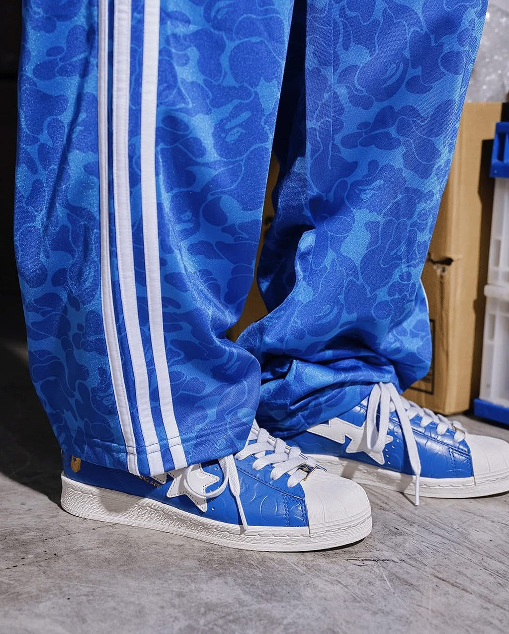 adidas Superstar Vintage Bape Blue White