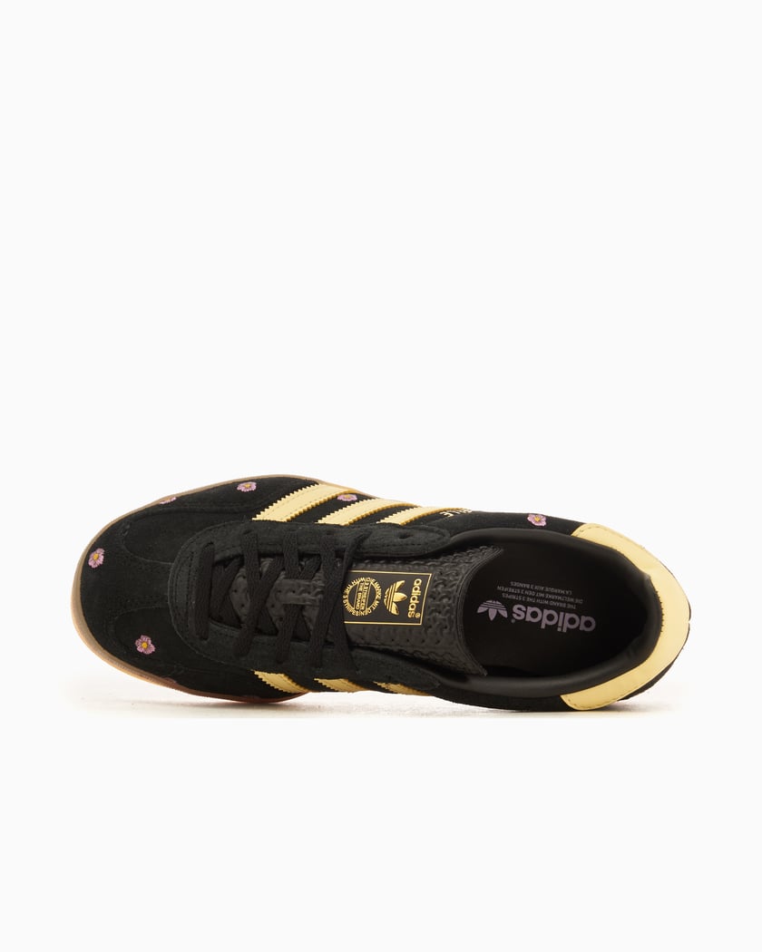 Adidas Gazelle Indoor Core Black Almost Yellow Floral (Women's)