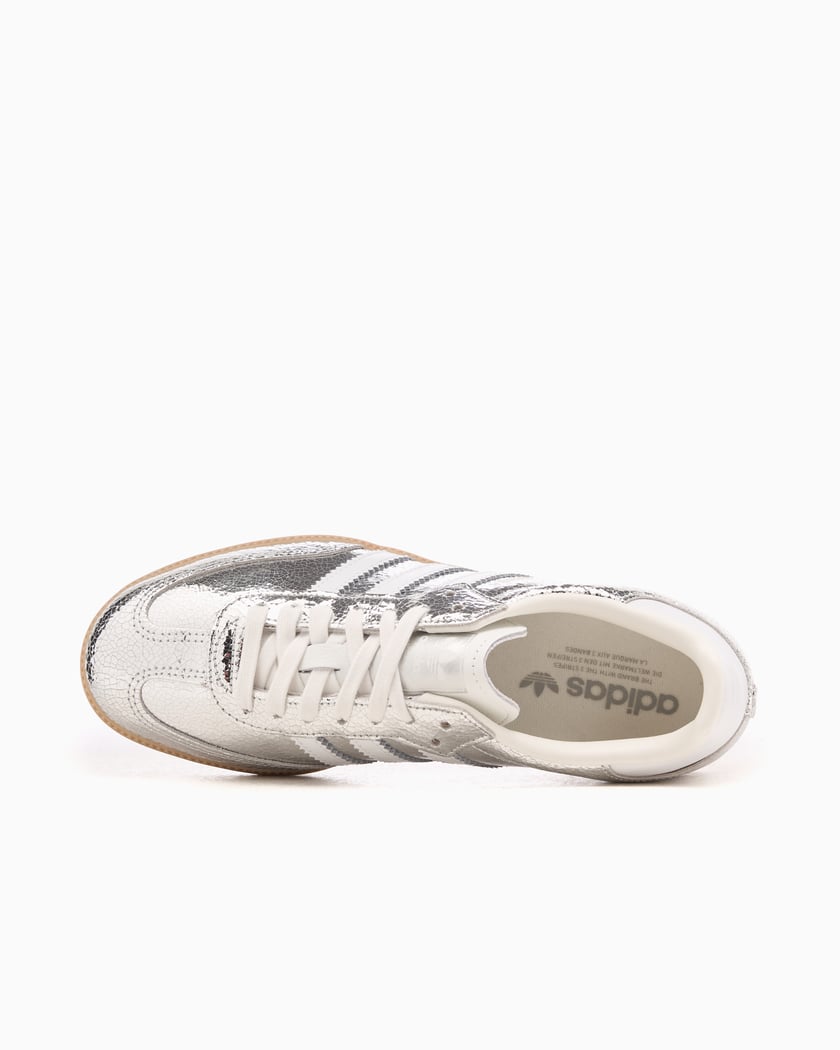 Adidas Samba OG Silver Metallic Cracked Leather