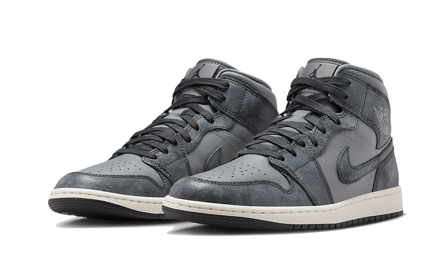 Air Jordan 1 Mid Gris fumé vieilli