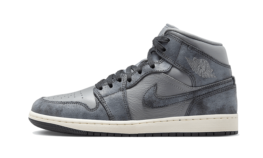 Air Jordan 1 Mid Gris fumé vieilli