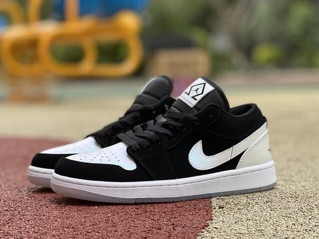 Air Jordan 1 Low Black White Diamond