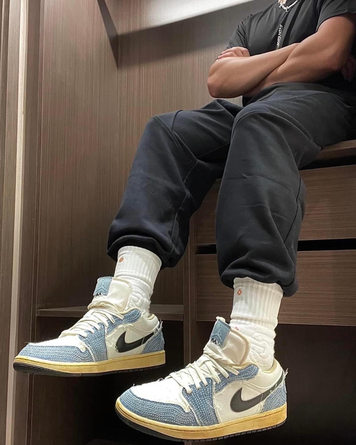 Air Jordan 1 Low SE WRMK Sashiko Denim