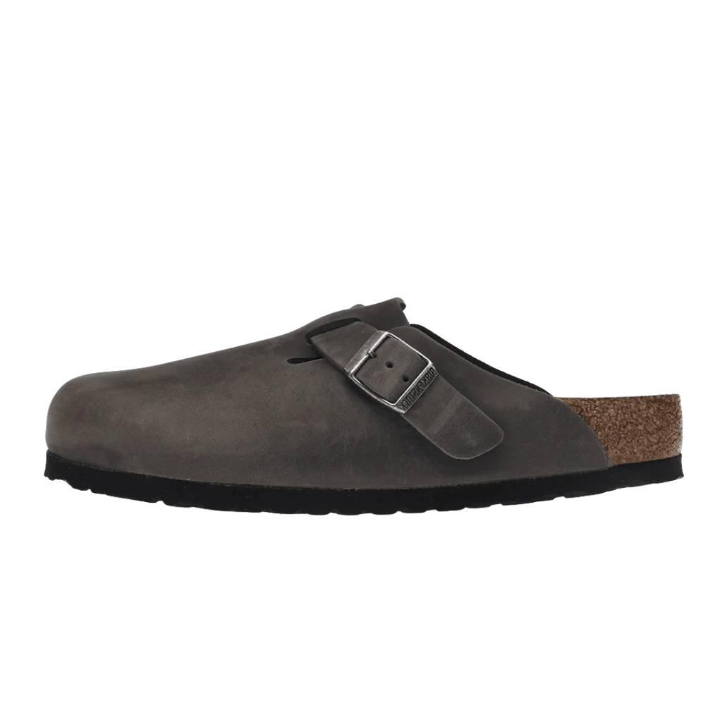Birkenstock Boston Soft Footbed Oiled Leather Iron Grey