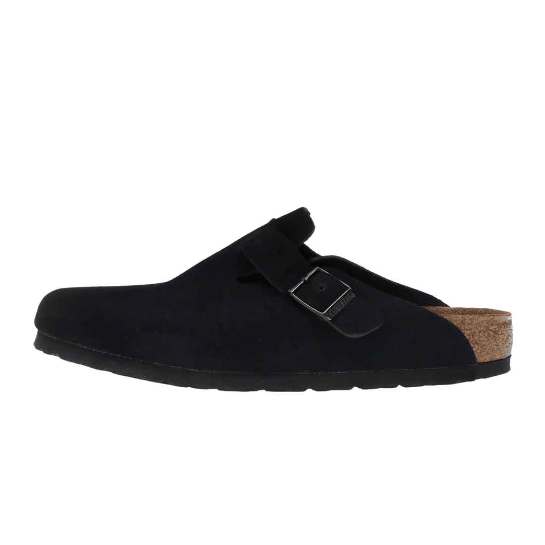 Birkenstock Boston Soft Footbed Suede Black