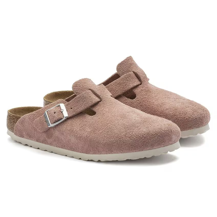 Birkenstock Boston Soft Footbed Suede Pink Clay