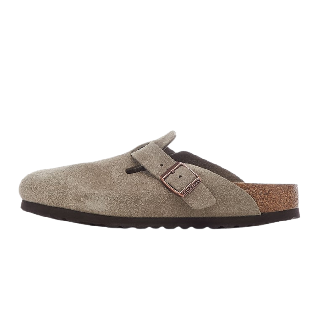Birkenstock Boston Soft Footbed Suede Taupe (Narrow Fit)