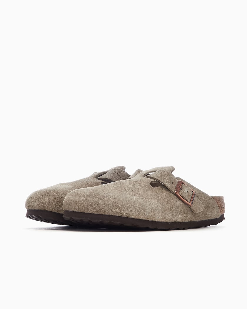 Birkenstock Boston Soft Footbed Suede Taupe (Narrow Fit)