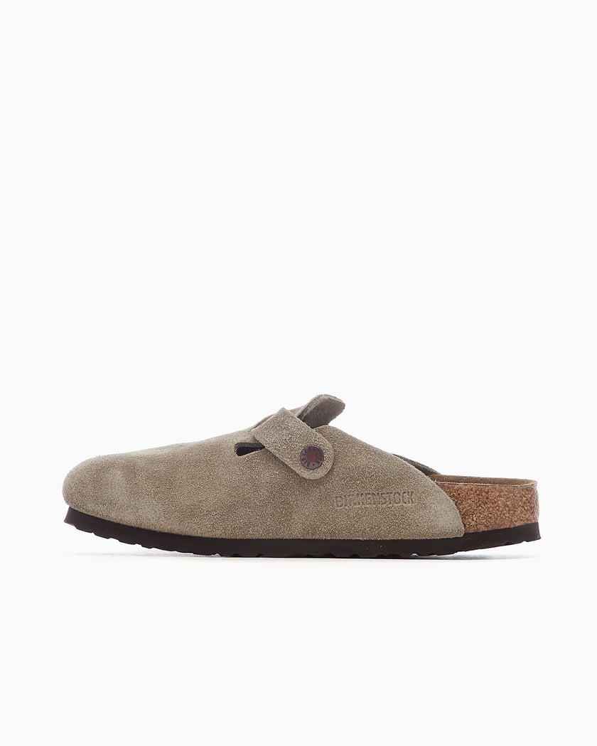 Birkenstock Boston Soft Footbed Suede Taupe (Narrow Fit)