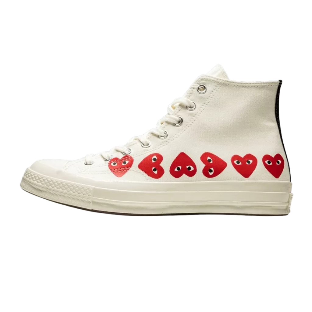 Converse Chuck Taylor All Star 70 Hi Comme des Garcons PLAY Multi-Heart White