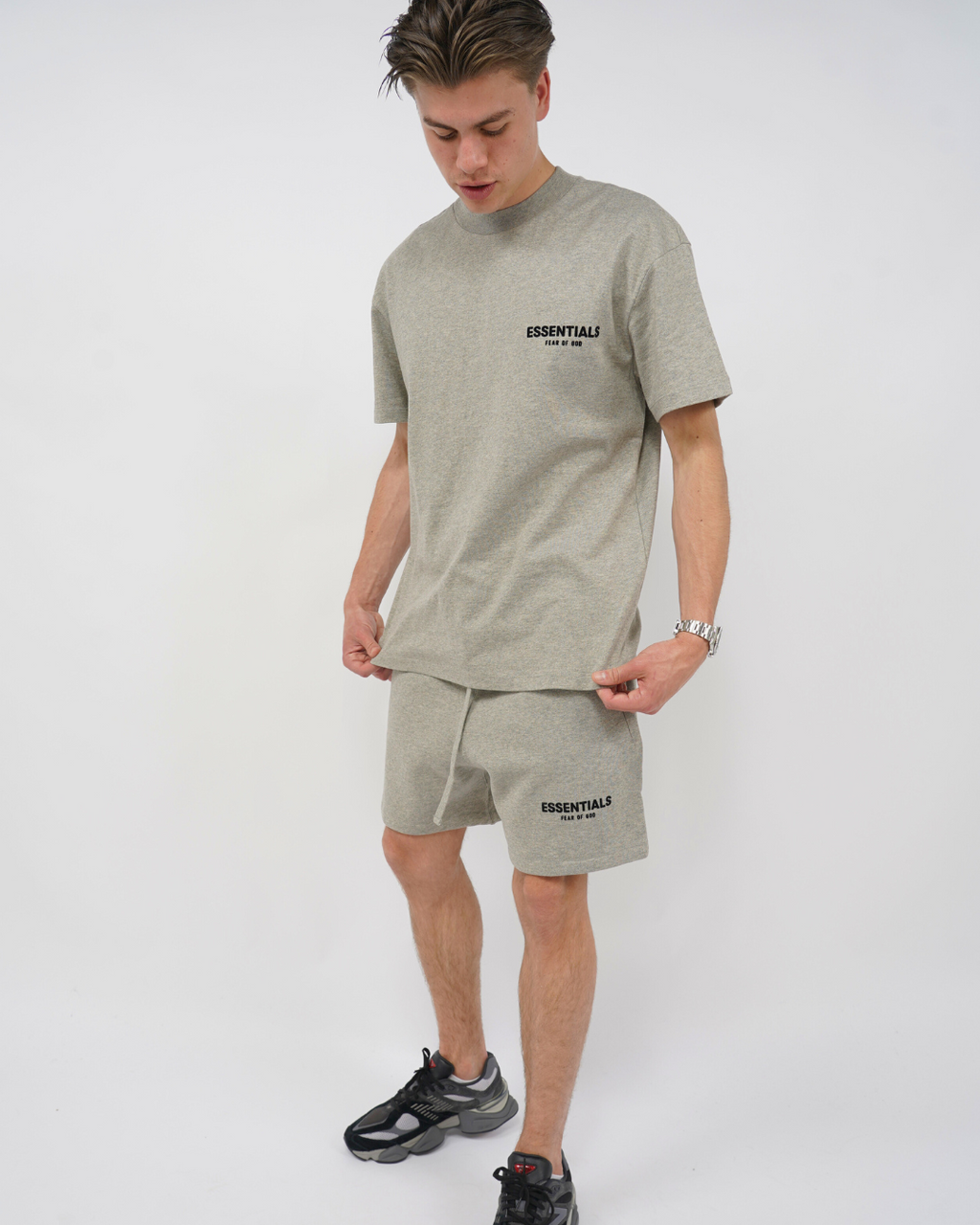 Fear of God Essentials Dark Oatmeal Summer set
