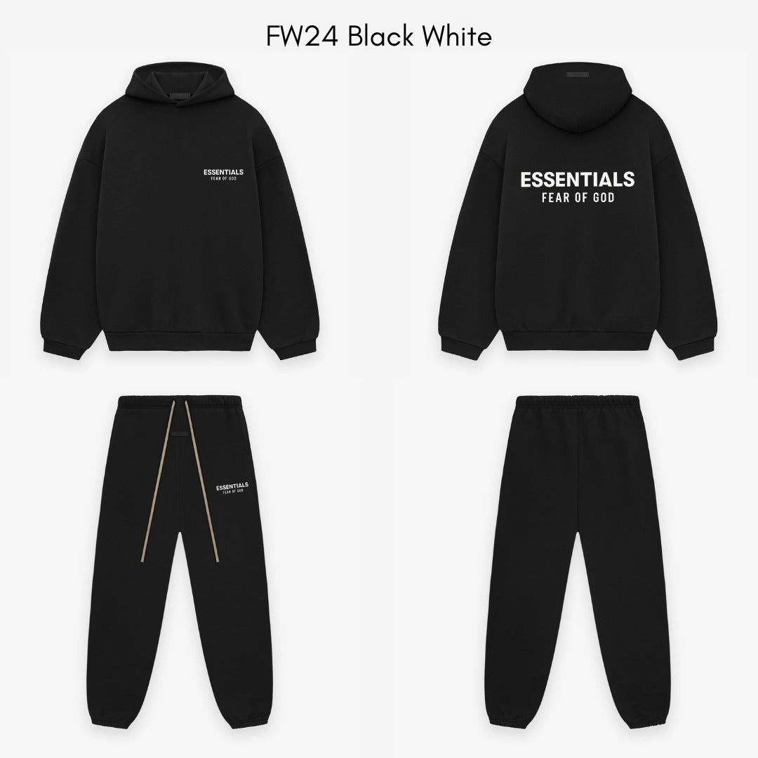 Fear of God Essentials FW24 Black White Long Pants