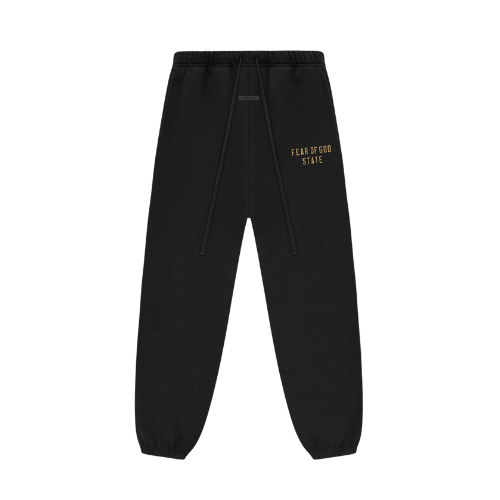 Fear of God Essentials FW24 Black Yellow State Long Pants