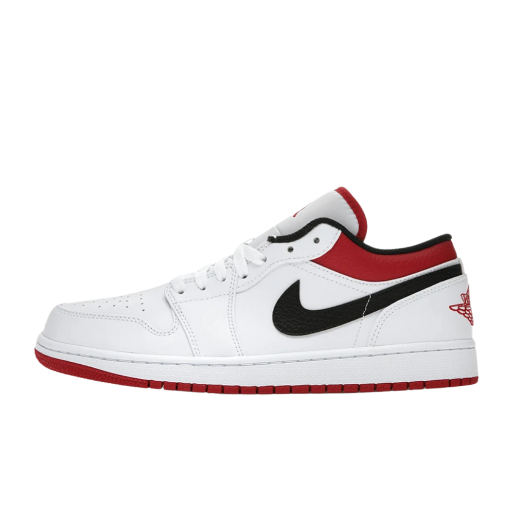 Jordan 1 Low Blanc Rouge Université Noir