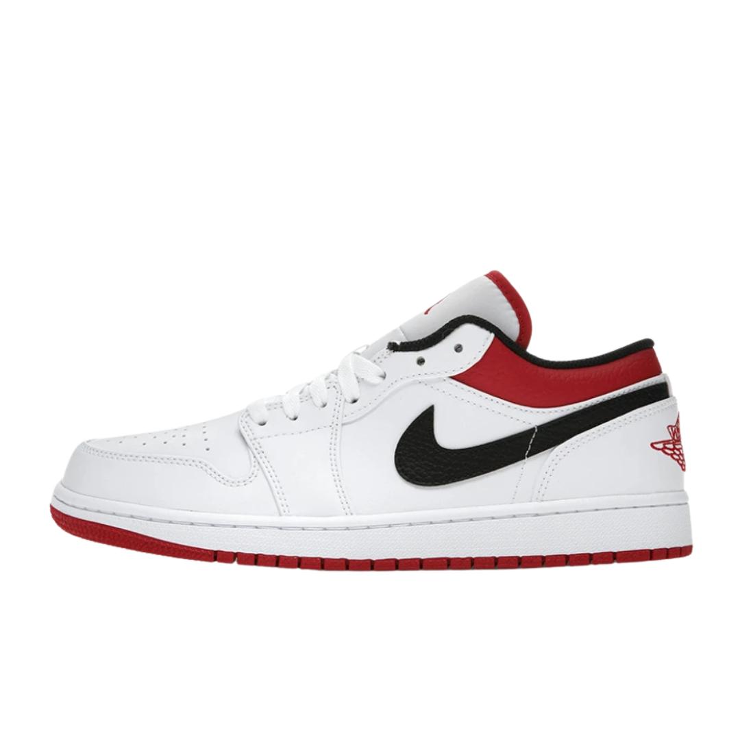 Jordan 1 Low Blanc Rouge Université Noir