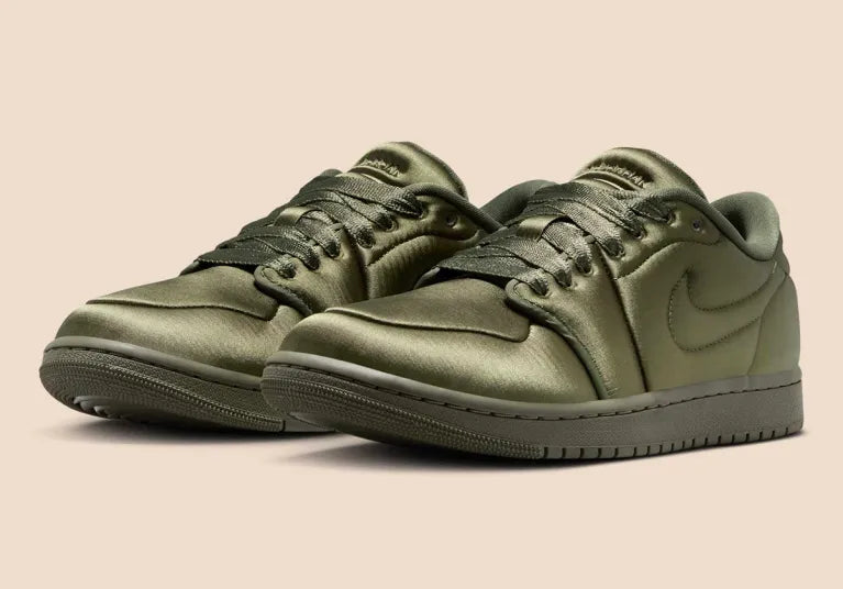 Jordan 1 Low Méthode de fabrication Satin Moyen Olive