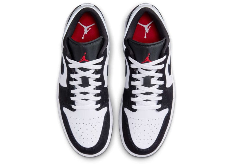 Jordan 1 Low SE Blanc Rouge Feu Noir Argent Mat