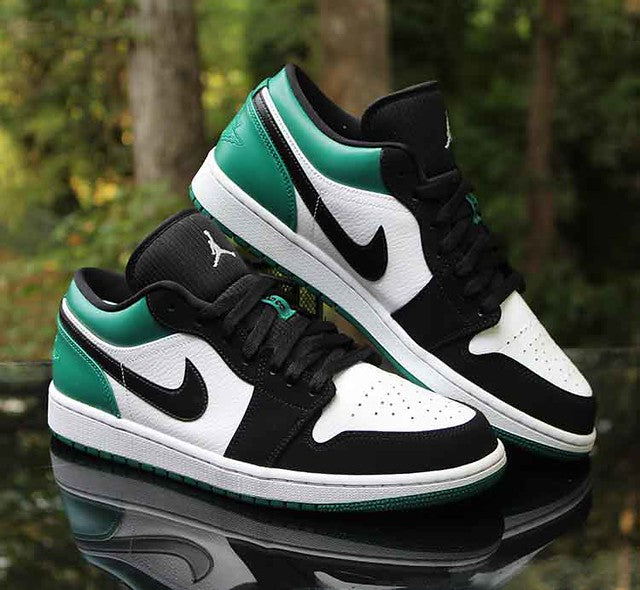 Jordan 1 Low Blanc Noir Vert Mystique