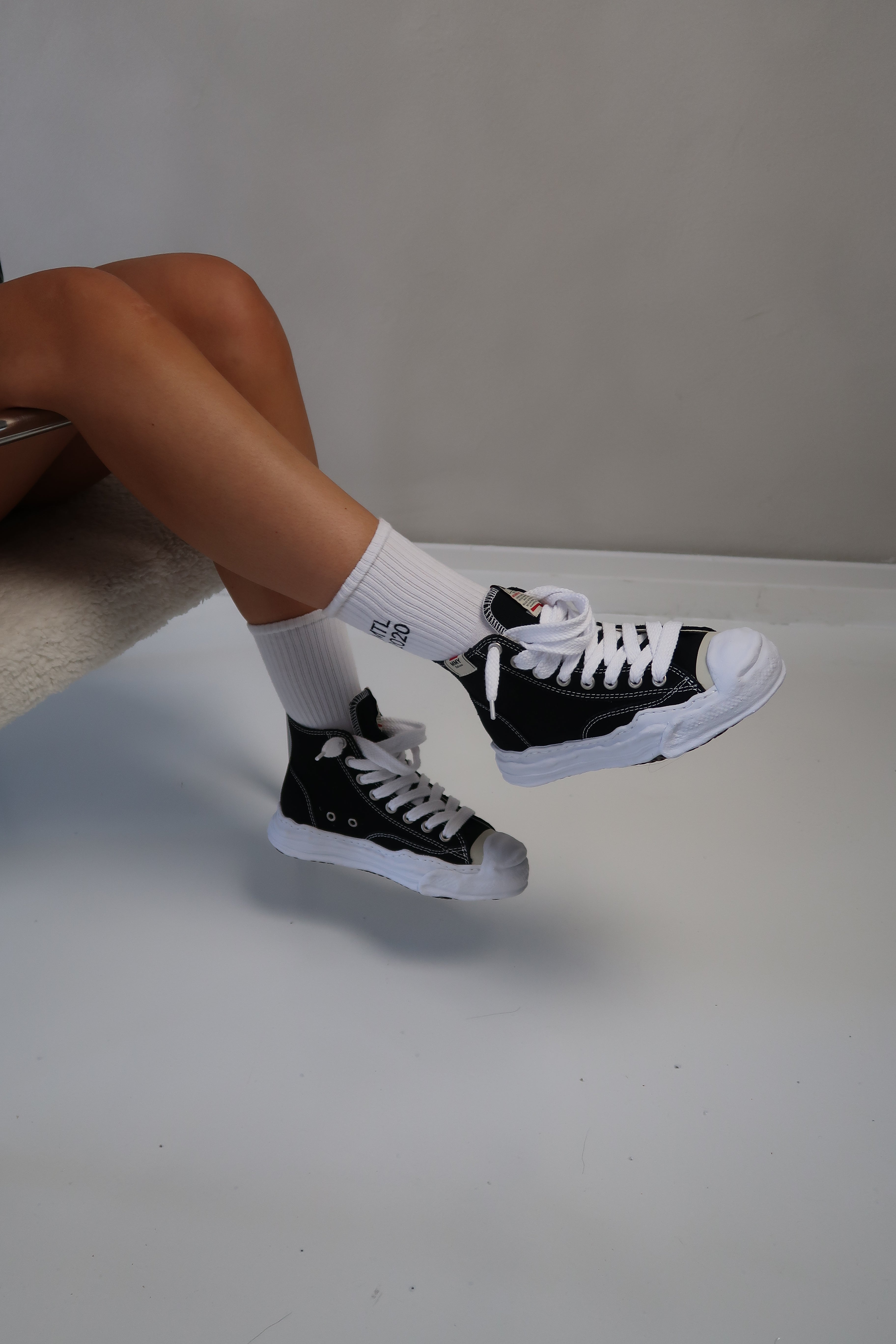 Maison Mihara Yasuhiro Hank OG Sole Canvas Hi Black White