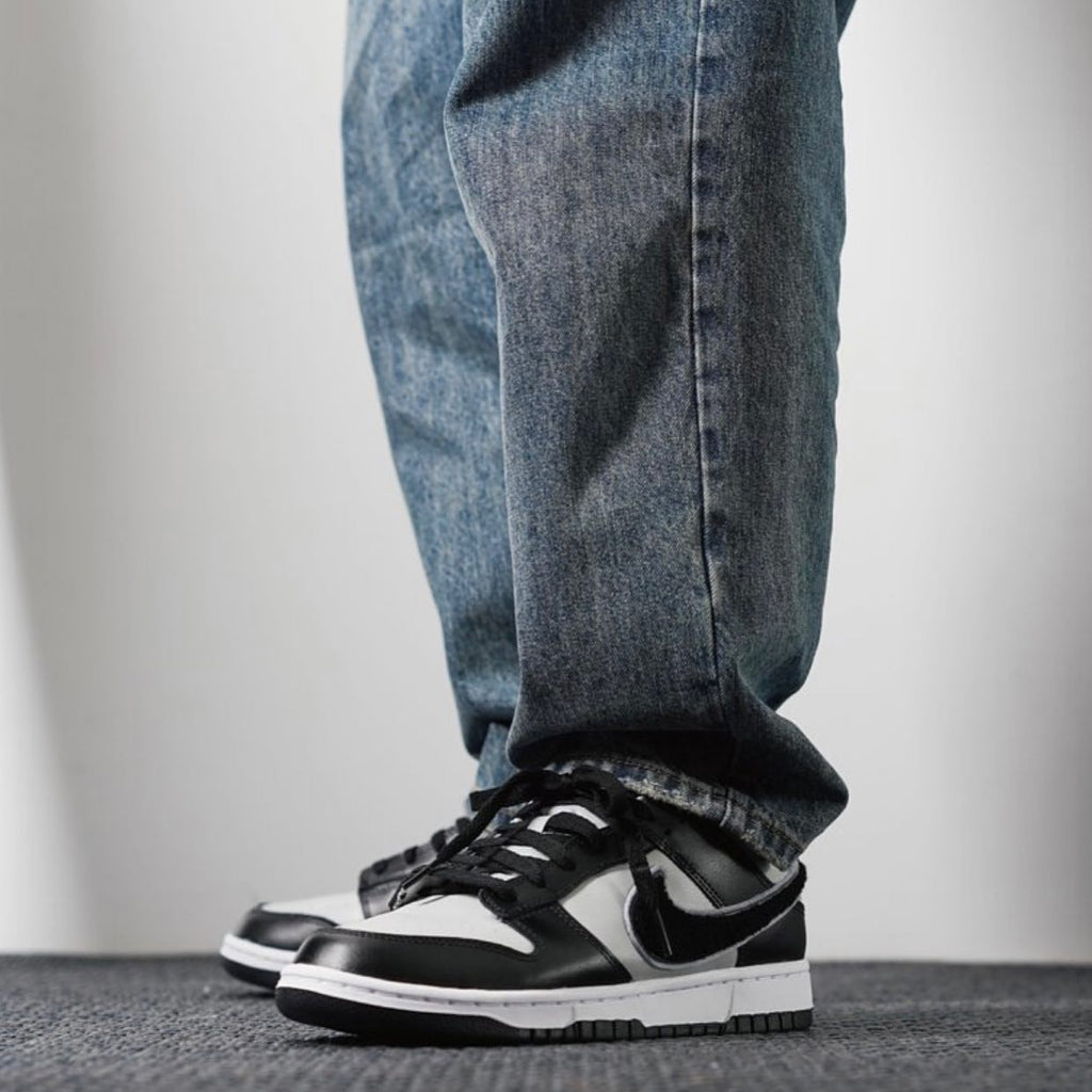 Nike Dunk Low Chenille Swoosh Gray Black