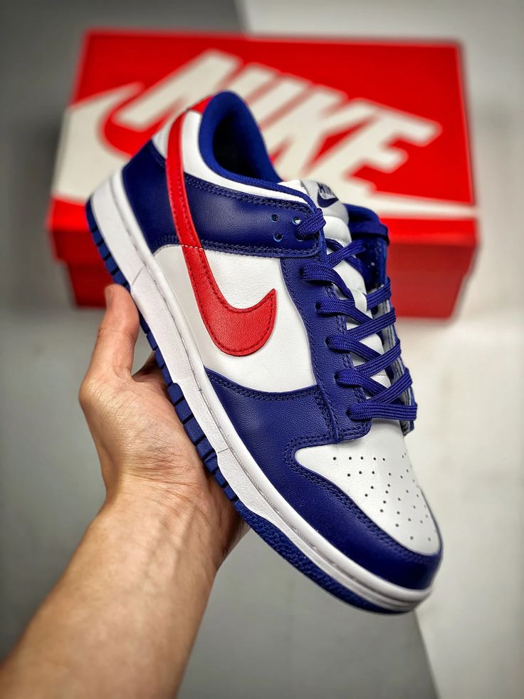Nike Dunk Low White Royal Red