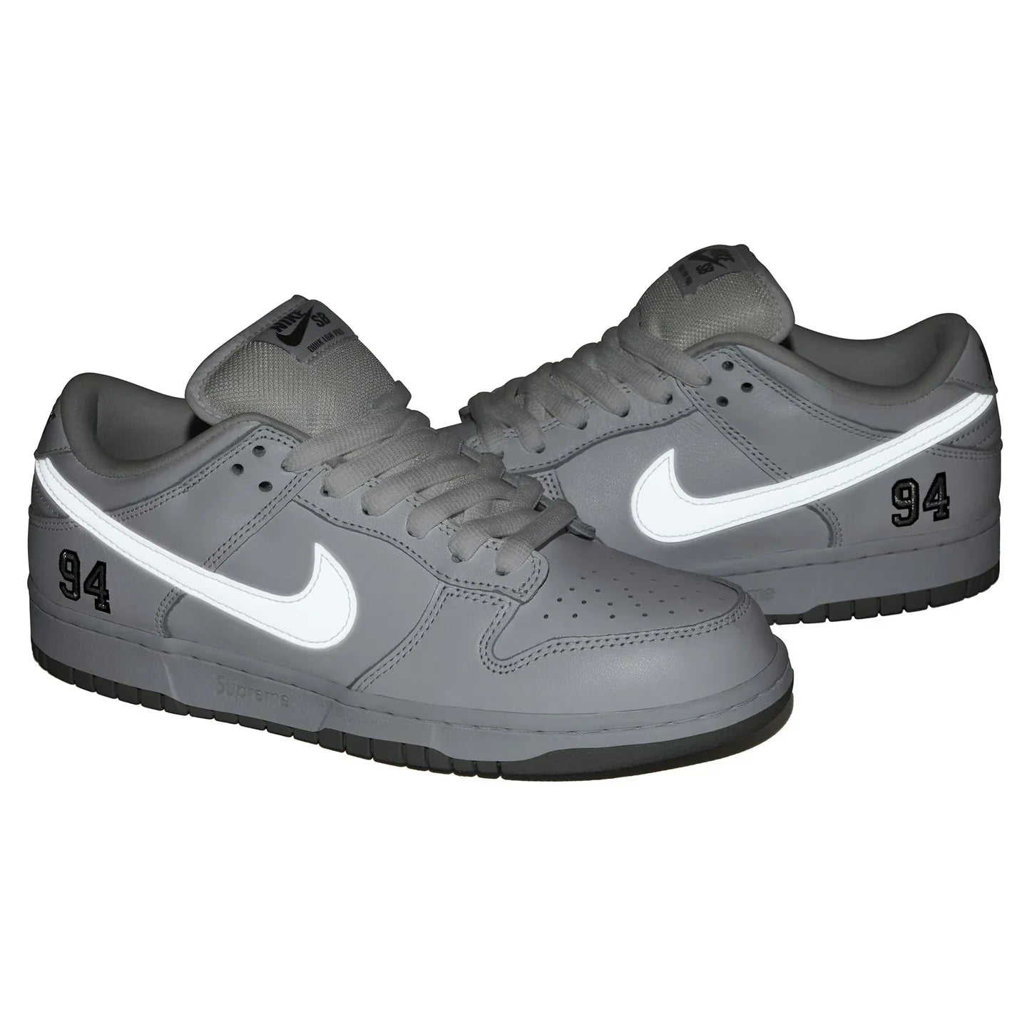Nike SB Dunk Low Supreme 94 White Metallic Silver (SALE)