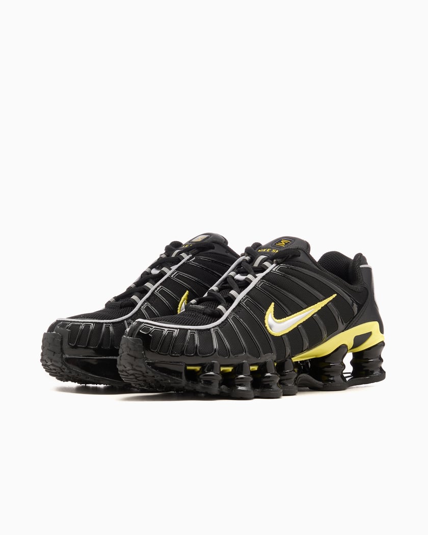 Nike Shox TL Black Dynamic Yellow Metallic Silver