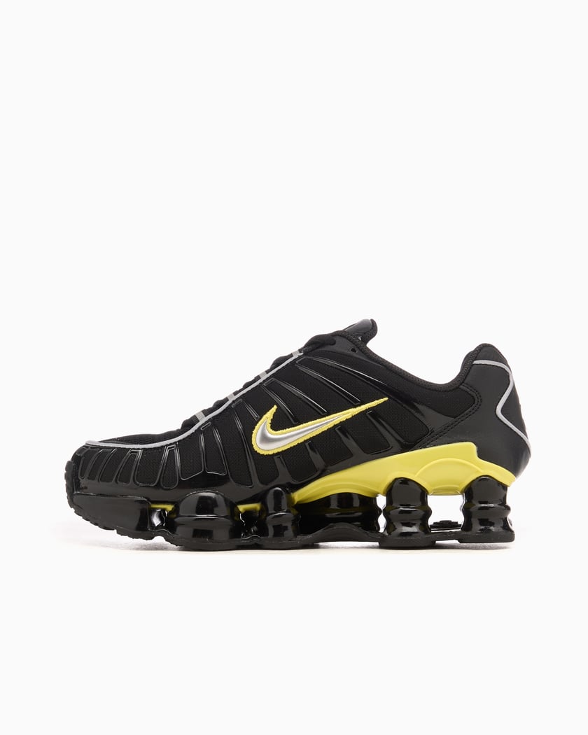Nike Shox TL Black Dynamic Yellow Metallic Silver