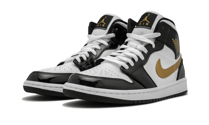 Air Jordan 1 Mid Noir Or