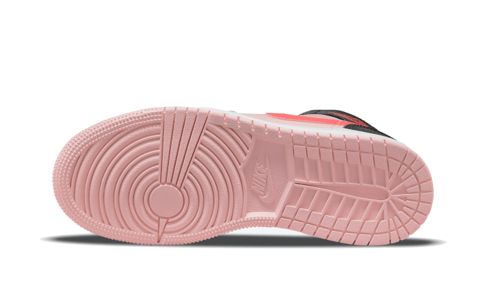 Air Jordan 1 Mid Noir Rose Cramoisi