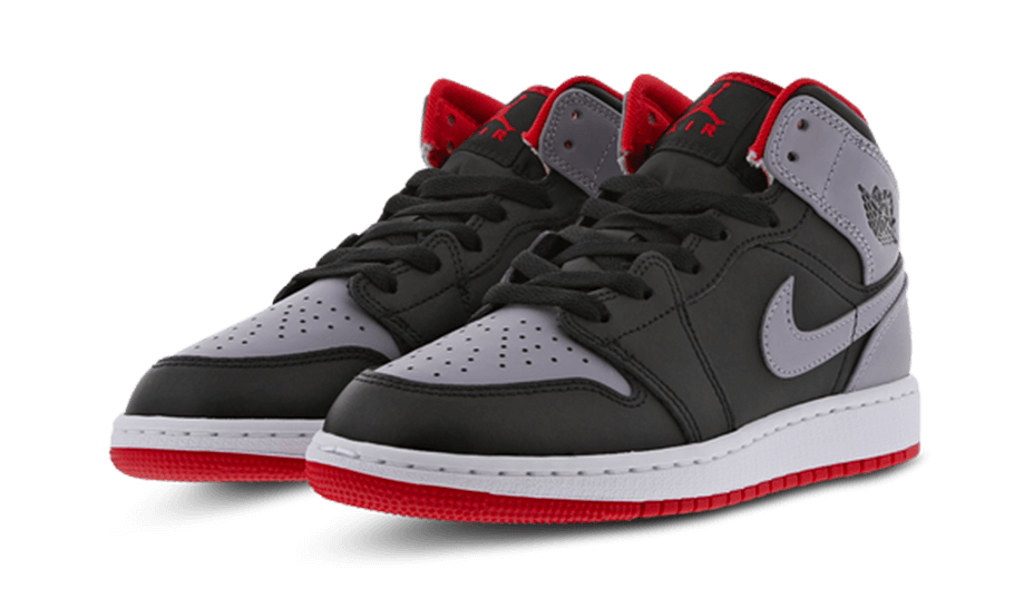 Air Jordan 1 Mid Gris Ciment Rouge