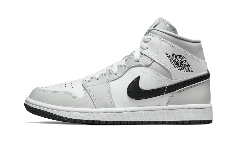 Nike Air Jordan 1 Mid Light Smoke Gray Black