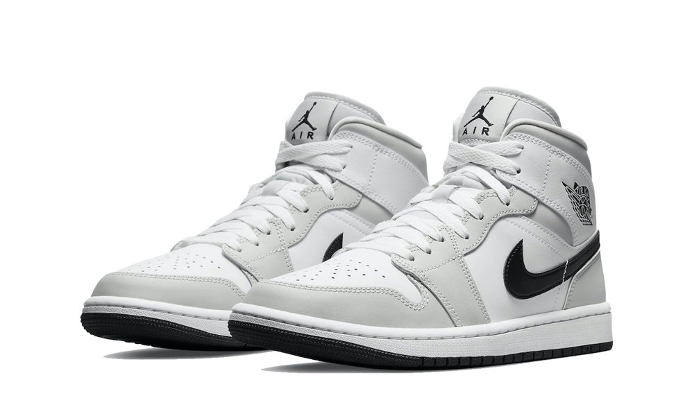 Nike Air Jordan 1 Mid Light Smoke Gray Black