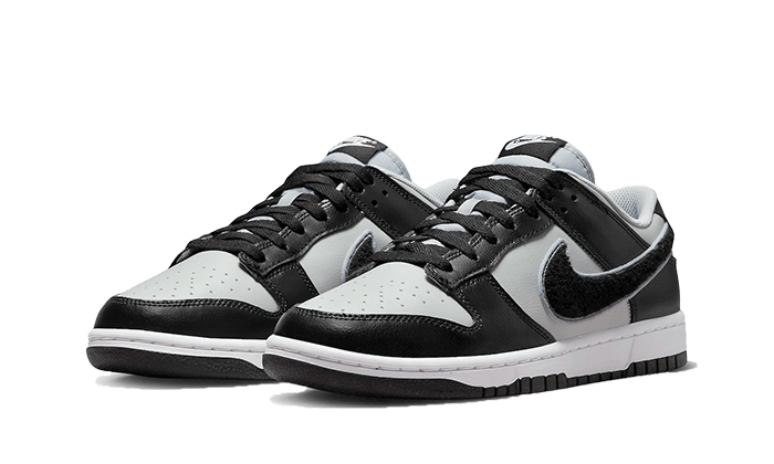 Nike Dunk Low Chenille Swoosh Gray Black