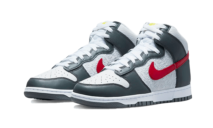 Nike Dunk High Embossed Basketball Gray Red